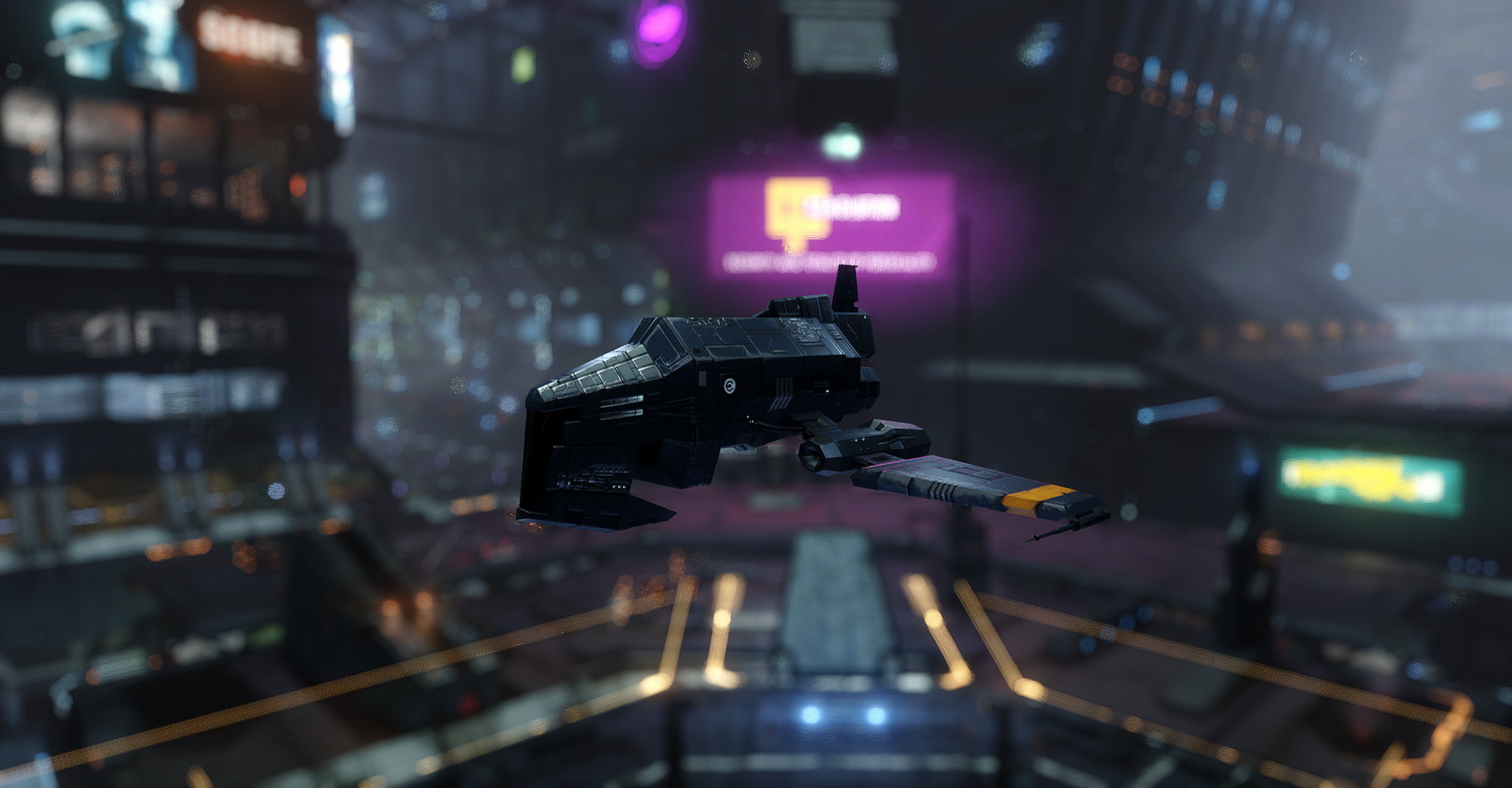 Docked Caldari shuttle